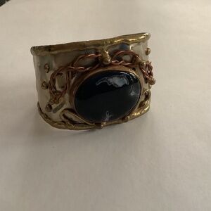 MODERNIST BRUTALIST CUFF with Stone